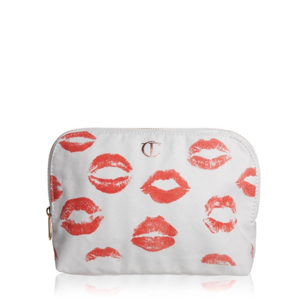 CHARLOTTE TILBURY | 1ST EDITION LIP PRINT CANVAS MAKEUP BAG NWOT